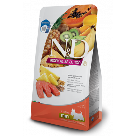 N&D DOG TROPICAL SELECTION SALMON ADULT MINI - Суха храна за кучета над 1 година от дребните породи, със сьомга, спелта, овес и тропически плодове